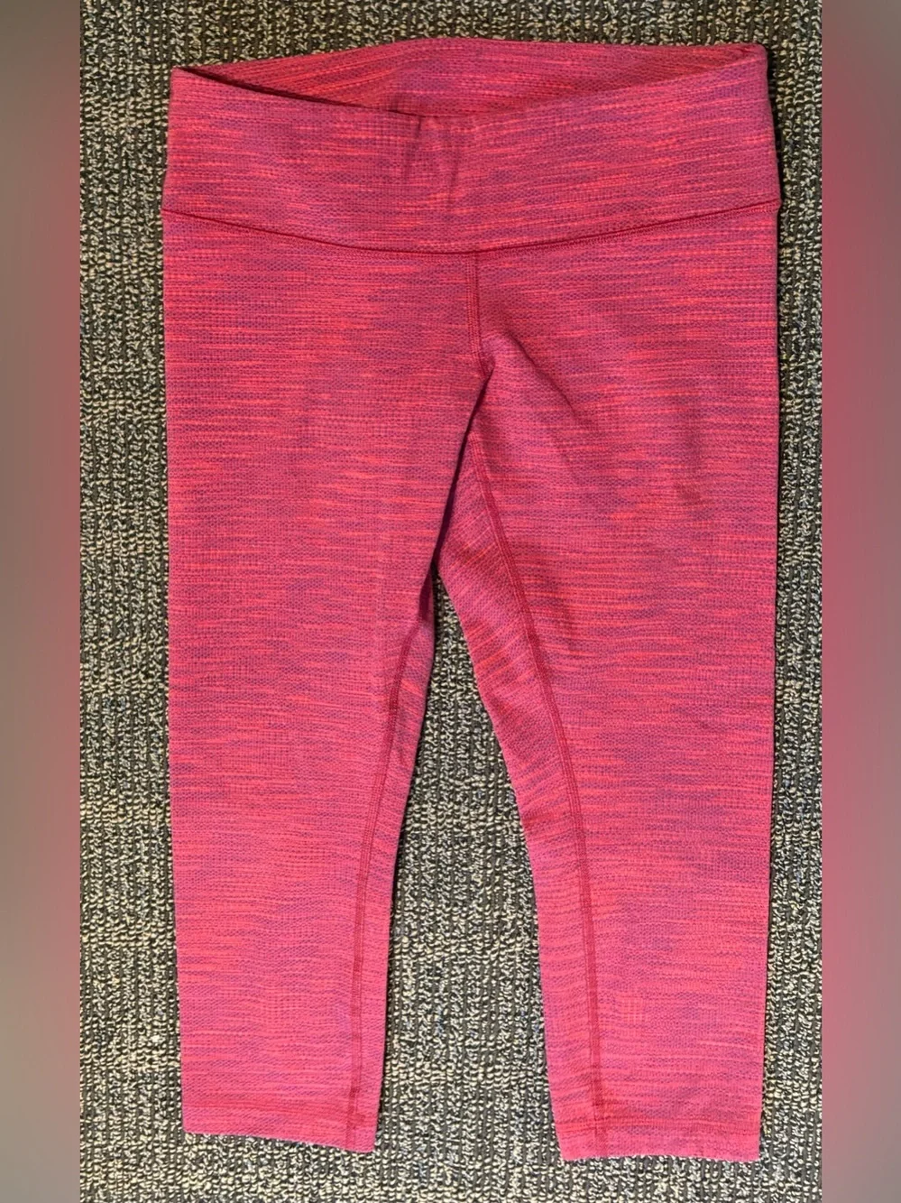 lululemon athletica Pink Marled Capri Active Leggings